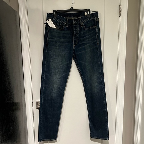 Rag & Bone Fit 2 - Beldon Slim Fit Dark Indigo Authentic Stretch Jean 33x32 - Picture 7 of 9